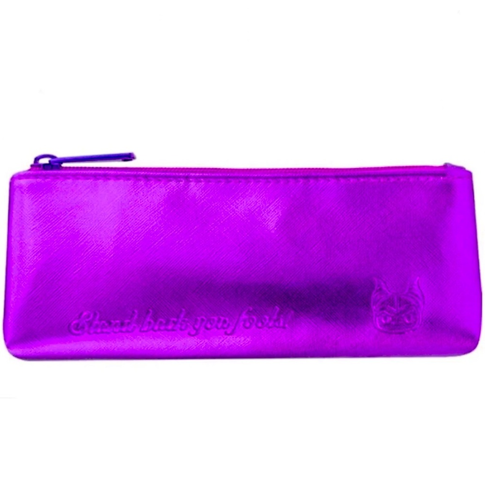 disney funko x villains maleficent shimmery purple zipper pouch / cosmetic bag